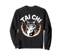 Tai Chi Gatto Yin Yang Fiore della Vita Arti Marziali Gattino Felpa