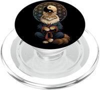 Tai Chi Gatto Yin Yang Fiore della Vita Arti Marziali Mainecoon PopSockets PopGrip per MagSafe