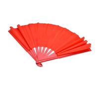 Tai Chi Martial Arts Kung Fu Bamboo Silk Performance Fan, elegante Fan di Danza di Lusso per Tai Chi Training and Dance (Polo rosso e faccia rossa)