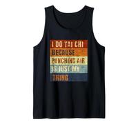 Tai Chi punching air - funny sarcastic Vintage Yin Yang Canotta