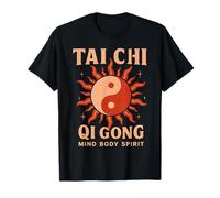 Tai Chi Qi Gong Yin Yang Sole Mente Corpo Spirito Energia Interiore Maglietta
