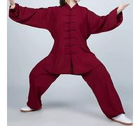 Tai Chi Uniforms Unisex Cinese Wing Chun Kung Fu Uniforme di Seta di Cotone e Lino Arti Marziali Abiti Tai Chi Abbigliamento Tradizionale Tai Chi per Il Tuo Esercizio di Tai Chi,005,L