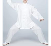Tai Chi Uniforms Unisex Cinese Wing Chun Kung Fu Uniforme di Seta di Cotone e Lino Arti Marziali Abiti Tai Chi Abbigliamento Tradizionale Tai Chi per Il Tuo Esercizio di Tai Chi,001,S