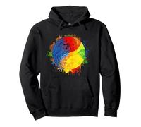 Tai Chi Yin Yang Cinque Elementi Cinese Bagua Wushu Feng Shui Felpa con Cappuccio