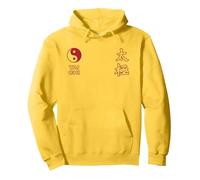 Tai Chi, Yin Yang Felpa con Cappuccio, Unisex per Adulti, Limone, S