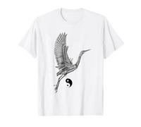 Tai Chi Yin Yang schizzo di gru Maglietta