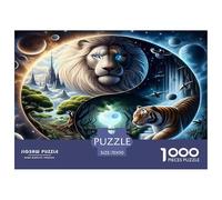 Tai Chi1000 Pezzi Puzzle Per Adulti Gioco Famigliare Tiger And A LionImpegnativo Per La Decorazione Domestica Ottima Idea Regalo70x50cm/1000pcs