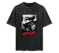 TAI DU They Live John Carpenter Rowdy Roddy Piper Men's T-Shirt Black Unisex Mens Tees XL
