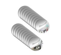 TAIANJI 20 adesivi da parete rotondi a specchio, in acrilico, piccole piastrelle a specchio, autoadesive (8 cm)