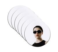 TAIANJI Specchio a cerchio rotondo da 24 cm, specchio adesivo da parete con specchio fai da te, adesivo per specchio acrilico, decorazione da parete autoadesiva, flessibile, cerchio rotondo, specchio