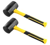 TAICHEUT 2 mazzuoli in gomma, 30 cm, martello da campeggio, 1000 g, martello in gomma resistente per colpire legno, ardesia, chiodi