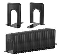 TAICHEUT 20 fermalibri neri da 12,6 x 14,8 x 17 cm, in acciaio laminato a freddo, per scaffali, pratici supporti per librerie per ufficio e biblioteca