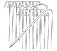 TAICHEUT 20 picchetti da 40 cm, in metallo, ganci a J, resistenti, per giardino, campeggio, tende da campeggio, trampolino, set altalena