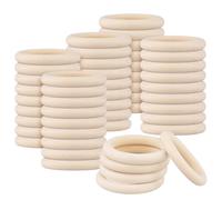 TAICHEUT 50 anelli in legno naturale non finito da 70 mm per artigianato, creazione di gioielli fai da te, decorazioni per la casa