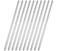 TAICHEUT Confezione da 10 pali per cemento armato da 38 cm, resistenti picchetti di ancoraggio a terra in acciaio per supporto per piante da giardino, cemento, legno