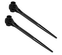 TAICHEUT Confezione da 2 chiavi a cricchetto per ponteggi, 19 mm x 21 mm, strumento di costruzione in acciaio resistente per riparazione auto