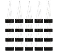 TAICHEUT Confezione da 20 piccole lavagne da appendere, 18,5 x 8 cm, mini lavagne rettangolari per buffet, numeri da tavolo per matrimoni