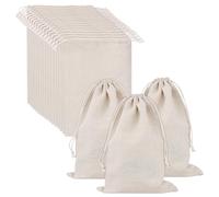 TAICHEUT Confezione da 20 sacchetti in rete di cotone, 20 x 30 cm, riutilizzabili, con coulisse, per conservare il pane, organizzare i viaggi
