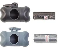 Taicols 2 scatole a forma di osso, sacchetti di immondizia per cani impermeabili spessi con distributore,Disitributore di borse per deiezioni canine,Sacchetti per escrementi per cani Distributore