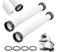 Taicols 2 tubi universali per piscina da 40 cm, per piscine fuori terra, pompa filtro con dadi, tubi per piscina con diametro di 3,8 cm, per piscine fuori terra, pompe filtranti
