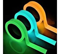 Taicols 3 Pezzi 5m x 1cm Nastro Luminoso, Nastro Fluorescente Adesivo, Nastro Bagliore Nel Buio,Nastro Luminoso Adesivo Impermeabile Nastro Fluorescente Adesivo, Nastro Adesivo Luminescente
