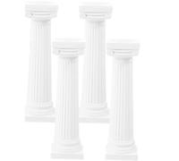 Taicols Colonna Romana 4 Pezzi in Plastica Bianca - Modello di Colonna Paesaggistica (17.00X3.20X3.20CM)