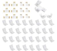 Taicols Kit di 42 Connettori Striscia 4 Pin Senza Saldatura Lampa A LED Con Connettore Senza Saldatura Connettore Monocolore Testa Senza Saldatura 10MM
