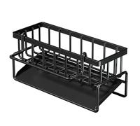 Taicols Portaoggetti Per In Acciaio Inossidabile,Organizer Cucina,Vassoio Di Scarico Automatico,Organizer Per Lavello,Porta Spugne Lavello Per Spugne,Porta Asciugamani (nero)