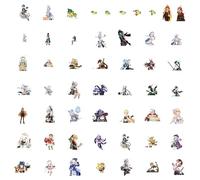 TaiCy Genshin Impact Adesivi, impermeabili e resistenti ai raggi UV, Pacchetto di adesivi anime per telefono, laptop, bottiglie, skateboard, Regali per fan (Genshin Stickers-05)