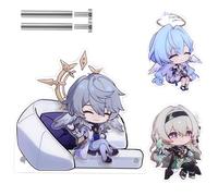 TaiCy Honkai Star Rail Supporto Acrilico Magnetico 2-in-1: Include 3 Personaggi e un Divano - Usabile come Supporto per Esposizione o Magnete da Frigo (Star-Magnetic Stand-Sunday)