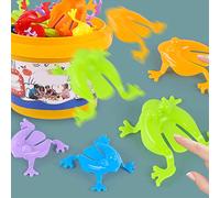 Taidda 12 Pezzi di Rane Saltellanti Che Premono Le Rane Rimbalzanti con Secchio per Bambini, Ideali per la Pratica della Coordinazione Occhio-Mano, Competizione Multigiocatore (Confezione Regalo)