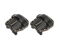 Taidda 2 Coperture Nere per Differenziale RC, Antiruggine e Resistenti All'usura per Asse Axial 1/10 SCX10 III SCX10 PRO, Materiale Ottone, Dimensioni 31,5x30,5 Mm