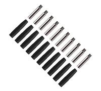 Taidda Accoppiatore a Banana da 2 Mm Isolato Squisito da 10 Pezzi con Protezione Protetta, Buone Prestazioni di Contatto per Apparecchiature di Prova (BLACK)