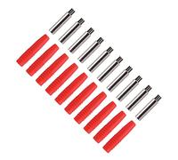 Taidda Accoppiatore a Banana da 2 Mm Isolato Squisito da 10 Pezzi con Protezione Protetta, Buone Prestazioni di Contatto per Apparecchiature di Prova (rosso)