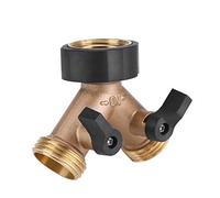 Taidda Adattatore per Rubinetto da Giardino, Connettore a 2 Vie a Forma di Y con Valvola On/off per Un Controllo Efficace dell'Acqua nel Giardinaggio Domestico (Filo Europeo)