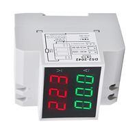 Taidda Amperometro Voltmetro Digitale Ad Alta Precisione con Doppio Display Facile Lettura Nell'installazione su Guida DIN per Uso Domestico