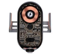 Taidda Caricabatteria per Auto Wireless Ricarica Rapida Bloccaggio Automatico Magnetico per la Guida Navigazione Argento 15W 66W Batteria Al Litio 200mAh