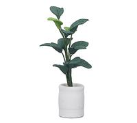 Taidda Casa delle Bambole con Pianta a Foglie in Vaso Modello Carino e Vivace per Casa delle Bambole Bonsai, Decorazione Ideale per delle per Giardino, Balcone, Materiale Sicuro in Ceramica e