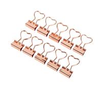 Taidda Clamp/Holder per Raccoglitori Forma D'amore Graffette per Carta in Acciaio Al Manganese con Forza di Serraggio Stretta in Oro Rosa per Graffette per Materiale di Studio per Ufficio