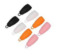 Taidda Coprimaniche Toilette Elastiche in Silicone a Prova di Perdite per Viaggi All'aperto, 8 Pezzi Maniche Toilette Rosa Arancione Nero Bianco per Bottiglia di Shampoo, Gel per Capelli, Cosmetici