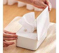 Taidda Dispenser di Salviette Umidificate PP Antipolvere con Buona Tenuta per Uso Domestico in Ufficio, Contenitore Bianco per L'organizzazione di Salviette per Neonati (S)