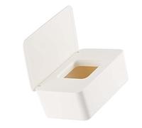 Taidda Dispenser di Salviette Umidificate PP Antipolvere con Buona Tenuta per Uso Domestico in Ufficio, Contenitore Bianco per L'organizzazione di Salviette per Neonati (L)