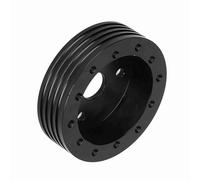 Taidda Distanziale per Volante in Alluminio di Lunga Durata per Ruote da 5 a 6 Fori Adattatore a 3 Fori, Adatto a Grant NRG Ideale per gli Appassionati di Auto (BLACK)