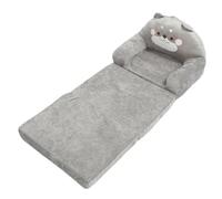 Taidda Divano Pieghevole per Bambini Adorabile Design a Fumetti Materiale Durevole per Leggere Guardare la TV Rilassarsi per Interni Ed Esterni, Grigio (Piegatura in terzi)