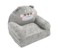 Taidda Divano Pieghevole per Bambini Adorabile Design a Fumetti Materiale Durevole per Leggere Guardare la TV Rilassarsi per Interni Ed Esterni, Grigio (Piegare a metà)