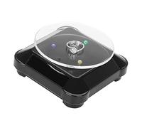 Taidda Espositore Solare Rotante per Gioielli, Luce LED Colorata per Vetrina, Bancone da Ufficio, Piattaforma Girevole Ecologica per Orologio, Telefono, Display per Pasticceria (Black)