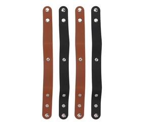 Taidda Fondina per Frustino in Pelle Elegante Supporto Realizzato a Mano per Fruste da Equitazione, 4 Pezzi per Cavalieri, Pelle PU, /Marrone, 5,4 Pollici