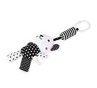 Taidda Giocattolo a Sonagli Sospeso in Peluche per Passeggino a Strisce Bianche e Nere, Orecchie di Carta Fruscianti, Forme di Animali Educativi per Lo Sviluppo Visivo, 13,4x4,7 Pollici (Ciondolo