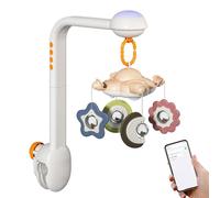 Taidda Giostrina per Lettino con Proiettore, Lettore Musicale Bluetooth e Luce Notturna a Stella Rotante, 4 modalità Musicali 11 modalità di Illuminazione per la Cameretta (TM188)
