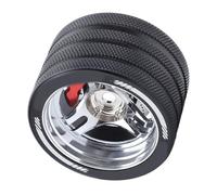 Taidda Impugnatura per Volante con Trasmettitore RC Volante in Lega di Alluminio Leggero per Telecomandi SANWA FUTABA per Appassionati di Corse Simulazione di Guida 3DRC di Diametro 1,9" (SILVER)